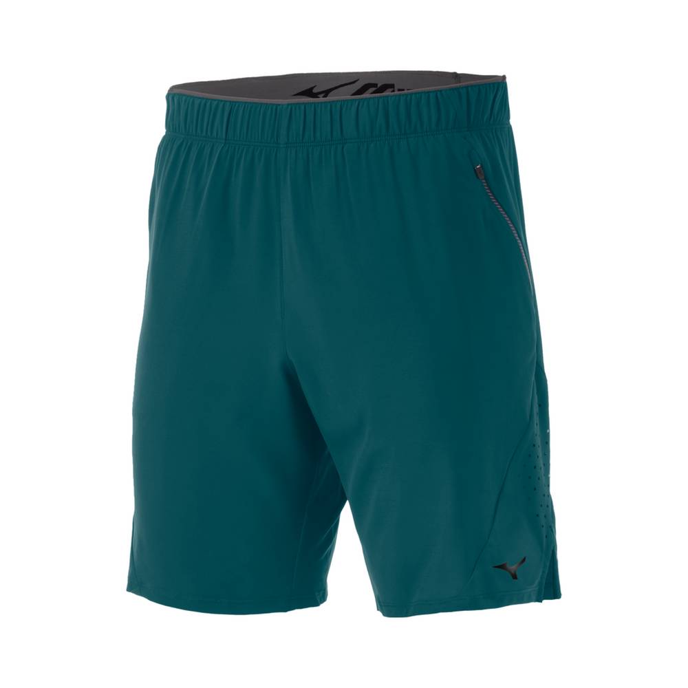 Mens Mizuno Alpha 9" Running Shorts Green Philippines (LUDITN459)